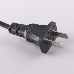 Super Purchasing for Factory Export Wholesale Manufacturer for Power Cord with PVC/Rubber Wire&Cable with CCC Approved 2pins Plug Power Cord + Connector