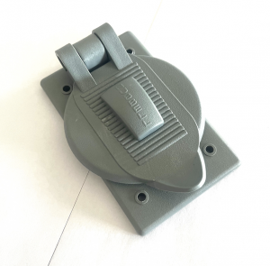 Receptacle cover for power distribution box