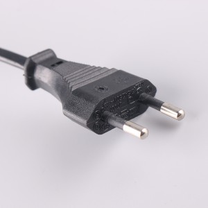 Top Suppliers China 220V High Quality VDE H05vvh2-F 2*0.75mm2 Cable EU Plug Extention 2 Pin IEC C7 AC Power Cords