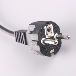 China Cheap price China VDE Approved European 3 Pins Schuko Power Cord Straight Angle with C13 Connector