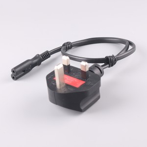 China OEM BS Approval Power Cord UK plug to IEC C7