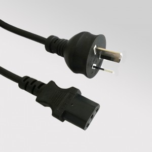 18 Years Factory China Free Sample 3 Pin PVC Insulated SAA AC Power Cord